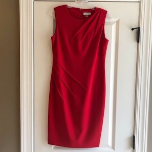 Red Sleeveless Calvin Klein Dress Sz 6